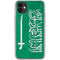 Saudi Arabia Flag Distressed iPhone 11 Clear Case